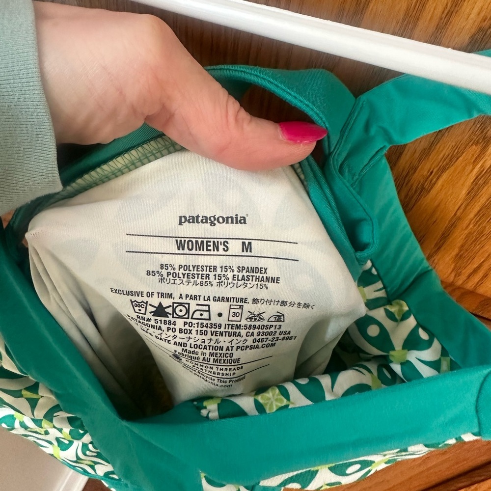 Patagonia Teal and White Women's dress
